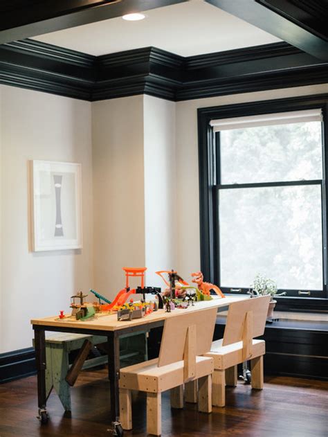 Add character to plain rooms with crown molding, baseboards, wainscoting and more. Black Crown Molding | Houzz