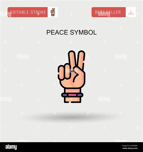 Peace Symbol Simple Vector Icon Stock Vector Image And Art Alamy