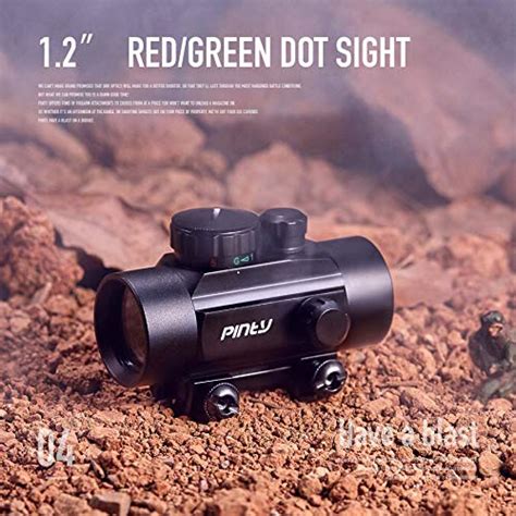 Pinty 30mm Reflex Red Green Dot Sight Scope 05 Moa With Flip Up Lens