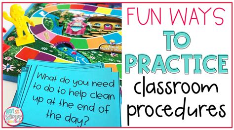 Fun Ways To Practice Classroom Procedures Not So Wimpy Teacher