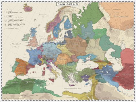 Europe 1460 By Cyowari On Deviantart
