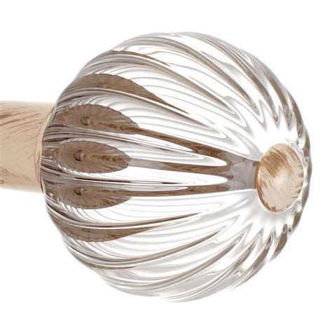 Fluted Glass Ball | 38mm Curtain Pole Finials | Curtain Accessories