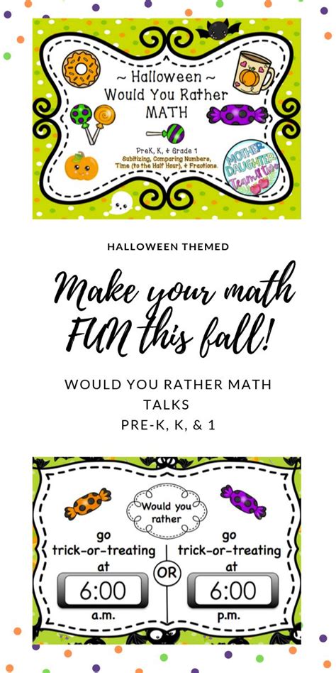 Would You Rather Math Talks Fall And Halloween Themed Subitizing