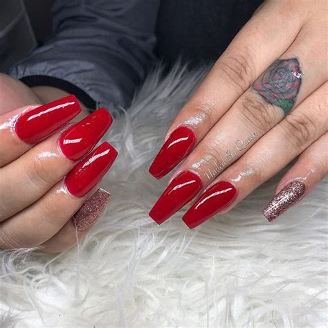 Updated 30 Bold Red Acrylic Nail Design Ideas