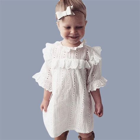 Girl Cotton Lace Dress For Kids 2017 Summer New Arrival Children