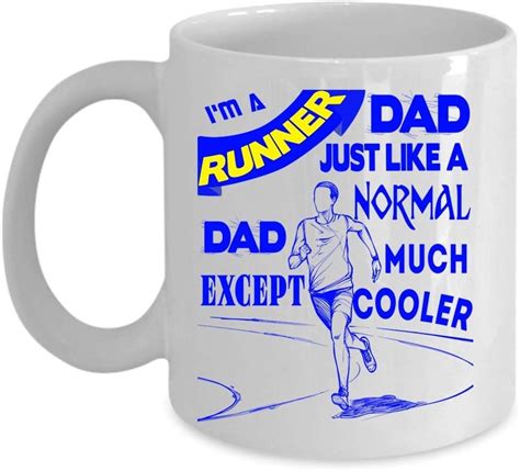Cool Dad Coffee Mug Im A Runner Dad Cup Kitchen And Dining