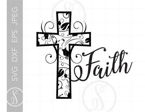 Faith Svg Cut File Downloads Faith Cross Svg Religious Etsy