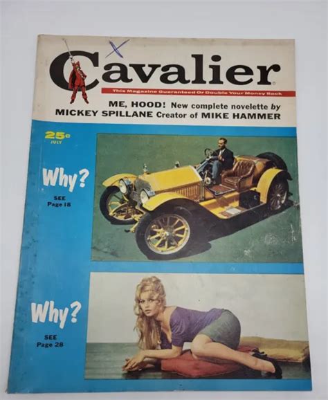 Vintage Cavalier Mens Magazine July 1959 Mickey Spillane Story June