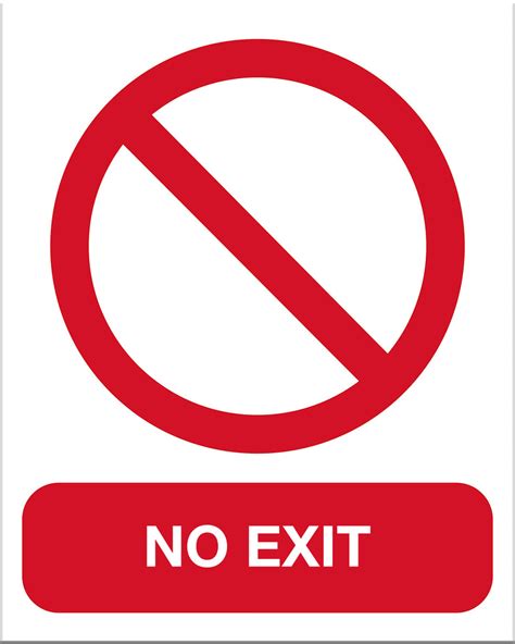 No Exit Sign Permark Signs