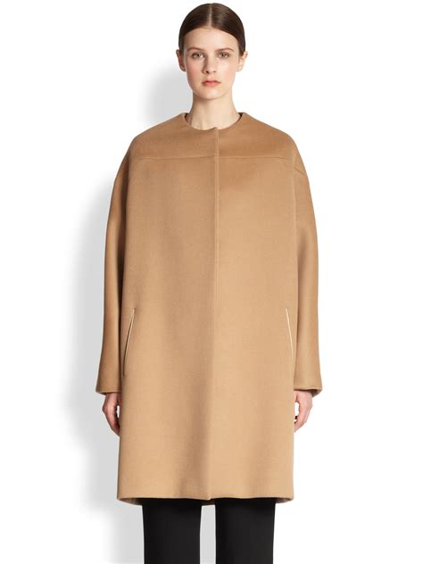 Lyst Derek Lam Wool Angora Cocoon Coat In Natural