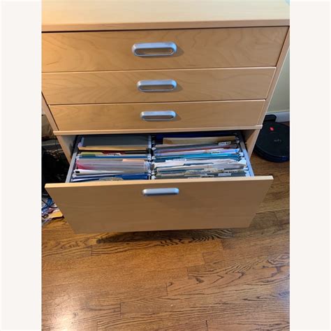 Ikea Double File Cabinet With 3 Drawers On Top Aptdeco