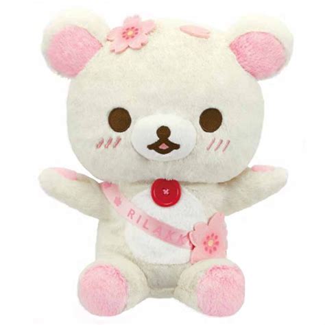Cute Pink Sakura Rilakkuma Korilakkuma Bear Cherry Blossoms Big Plush Plushes Pillow Stuffed