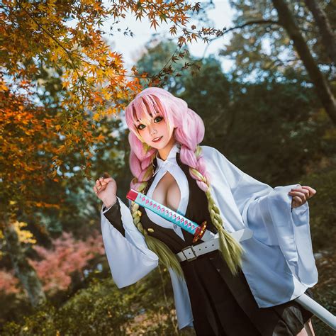 Cr Rolecos Mitsuri Kanroji Cosplay Costume For Demon Slayer Mitsuri Cosplay Kimono Outfit Robe