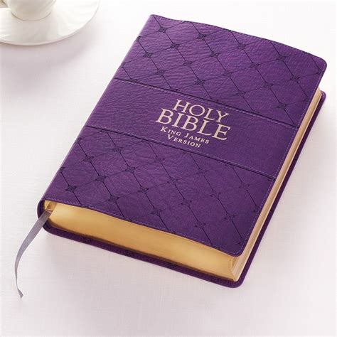 Purple Large Print Compact Kjv Bible Artofit