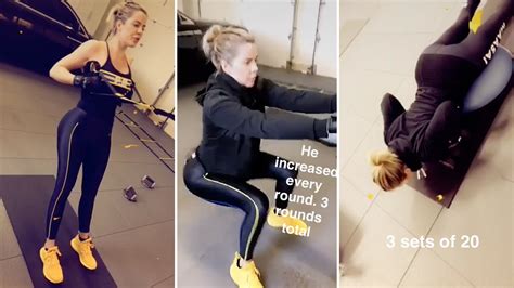 Khloe Kardashian My Full Gym Workout Routinetutorial By Khloe