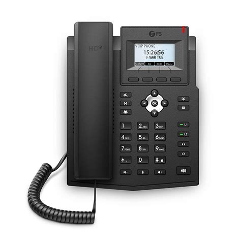 Fip 3102 Entry Level Voip Phone With 23 Inch Black And White Screen