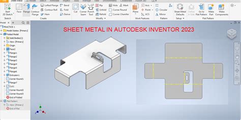 Sheet Metal Tutorial In Autodesk Inventor 2023 3d Cad Model Library