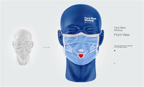 3 Face Mask Psd Mockups Behance