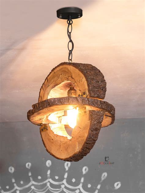 Wood pendant lamp, Kitchen Light, Wood lamp, Ceiling fixture, Pendant