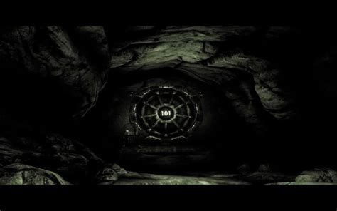 Download Vault 101 Entrance In A Post Apocalyptic Wasteland Wallpaper