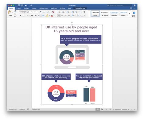 How To Add Data Driven Infographics To A Ms Word Document Using