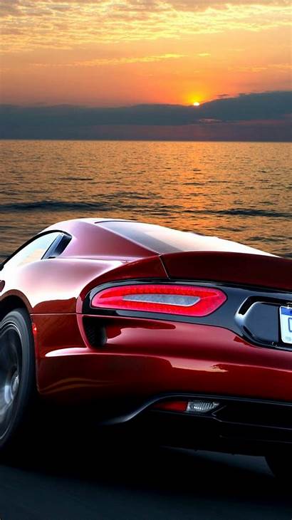 Dodge Viper Gts Srt Sunset Background Iphone