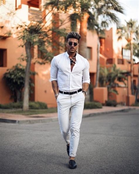 32 Cool All White Outfits For Guys To Try Macho Styles Herrmode Kläder