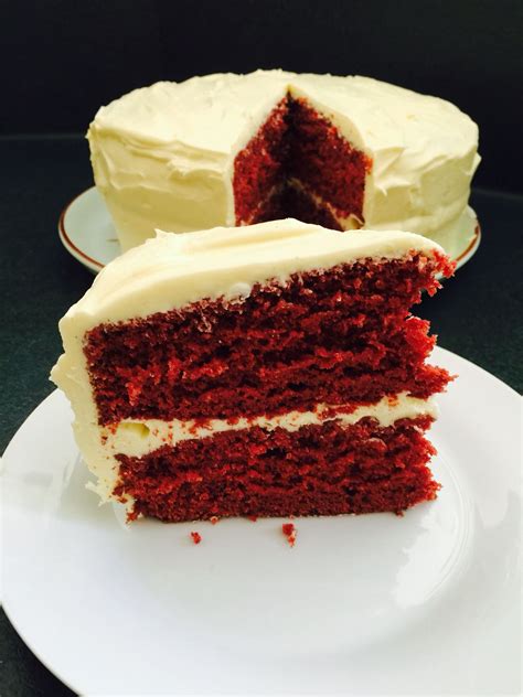 Red Velvet Cake With Cream Cheese Frosting Cake Desserts Cake With