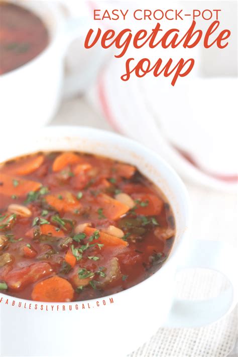Easy Crock Pot Vegetable Soup Recipe Healthy