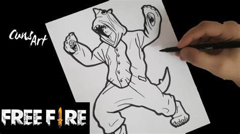 Como Dibujar A Dino Freefire How To Draw Dino Youtube