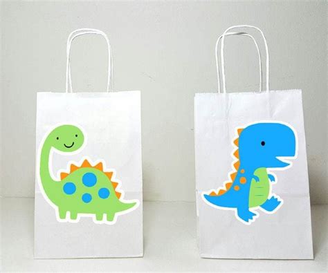 Dinosaur Goody Bags Dinosaur Favor Bags Dinosaur Party Bags Tricera