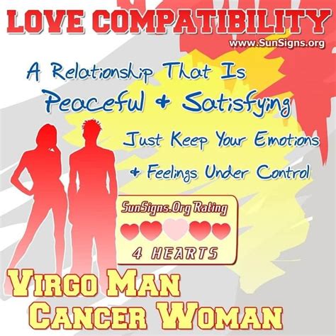 Virgo Man And Cancer Woman Love Compatibility Sunsignsorg