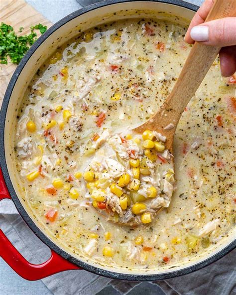 Chicken Corn Chowder Recipe Healthy Fitness Meals Workout Food