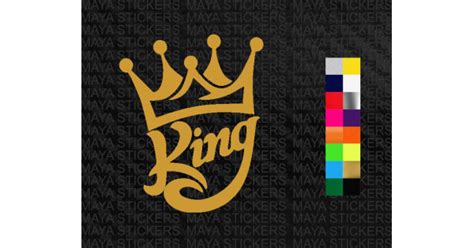 King And Crown Logo Sticker In Custom Colors And Sizes
