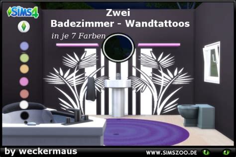 Blackys Sims 4 Zoo Walltattoo 03 By Weckermaus Sims 4 Downloads