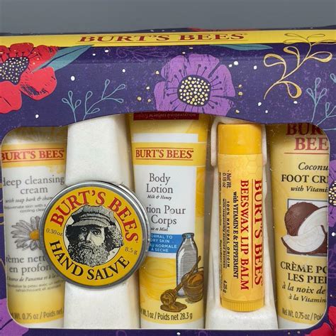 Essential Burts Bees Kit Body Lotion Hand Salve Lip Balm Cleansing Cream 2 Pack Ebay