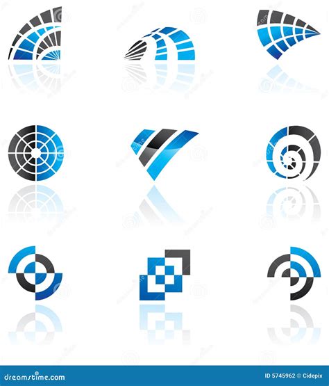 Various Blue Logos Stock Vector Illustration Of Modern 5745962