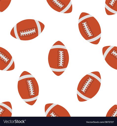 American Football Seamless Pattern Royalty Free Vector Image