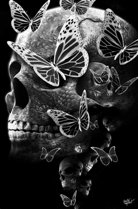 Fantasmagorik Dark Butterfly Art Skull Art Dark Drawings