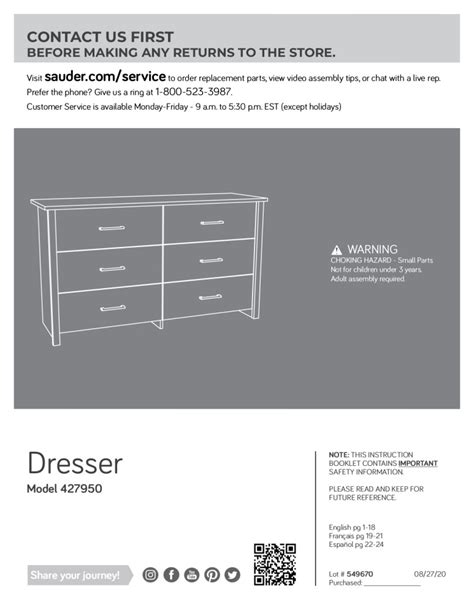 Mainstays Hillside 6 Drawer Dresser Dover Oak Finish