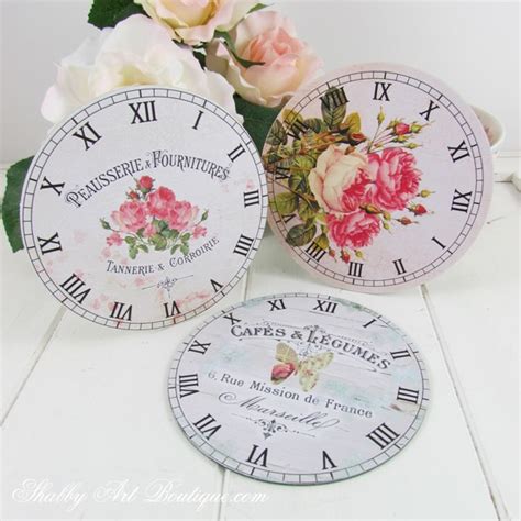 Diy 4 Shabby And Cottage Clock Faces Shabby Art Boutique Bloglovin