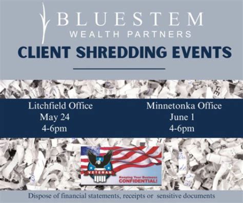 You Are Invited To Attend Our Annual Shredding Events Bluestem