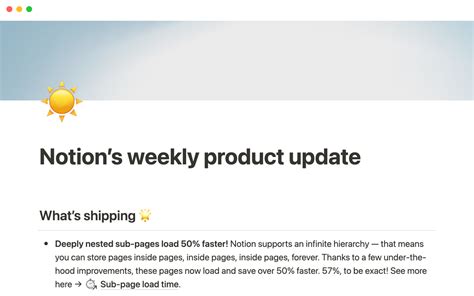 Notion Template Gallery Notions Weekly Product Update