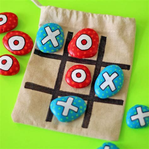 Diy Painted Rock Tic Tac Toe Travel Game For On The Go Fun