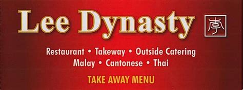 Lee Dynasty Restaurant 李朝酒楼 Home Liverpool Menu Prices