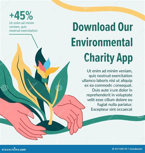 Environmental Charity Application Download Now Stock Vector