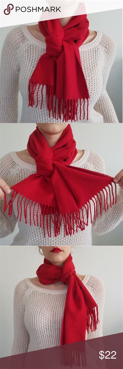 Bold Red Scarf Red Scarves Scarf Accessory Scarf