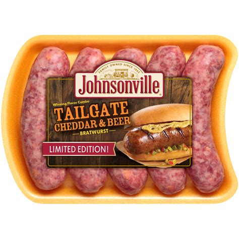 Johnsonville Tailgate Cheddar And Beer Brat Brats Meijer Grocery