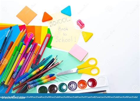 Stationery Layout School Theme Preparing For School Color School