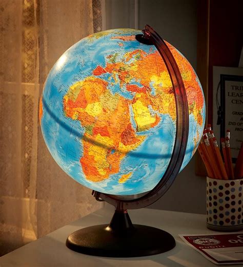 Illuminated Earth Globe Lighted Globe Hearthsong 4998 Globe
